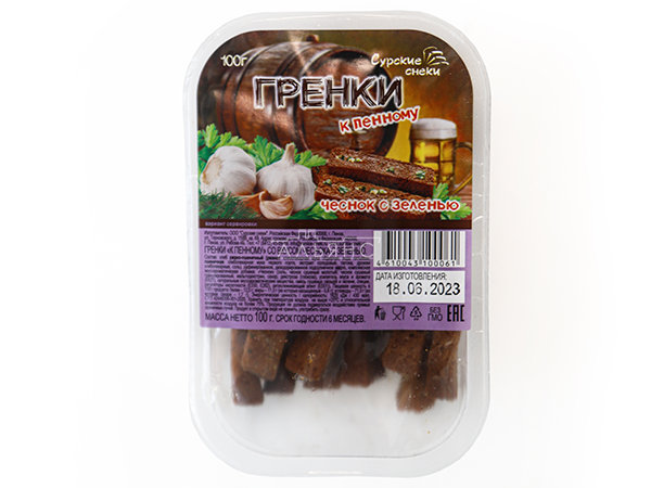 Сурские гренки Чеснок с зеленью (100 гр) в Калуге