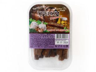 Сурские гренки Баварские колбаски (100 гр): Сурские гренки Чеснок с зеленью (100 гр)