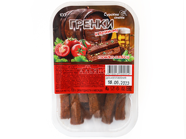 Сурские гренки Томат спайси (100 гр) в Калуге