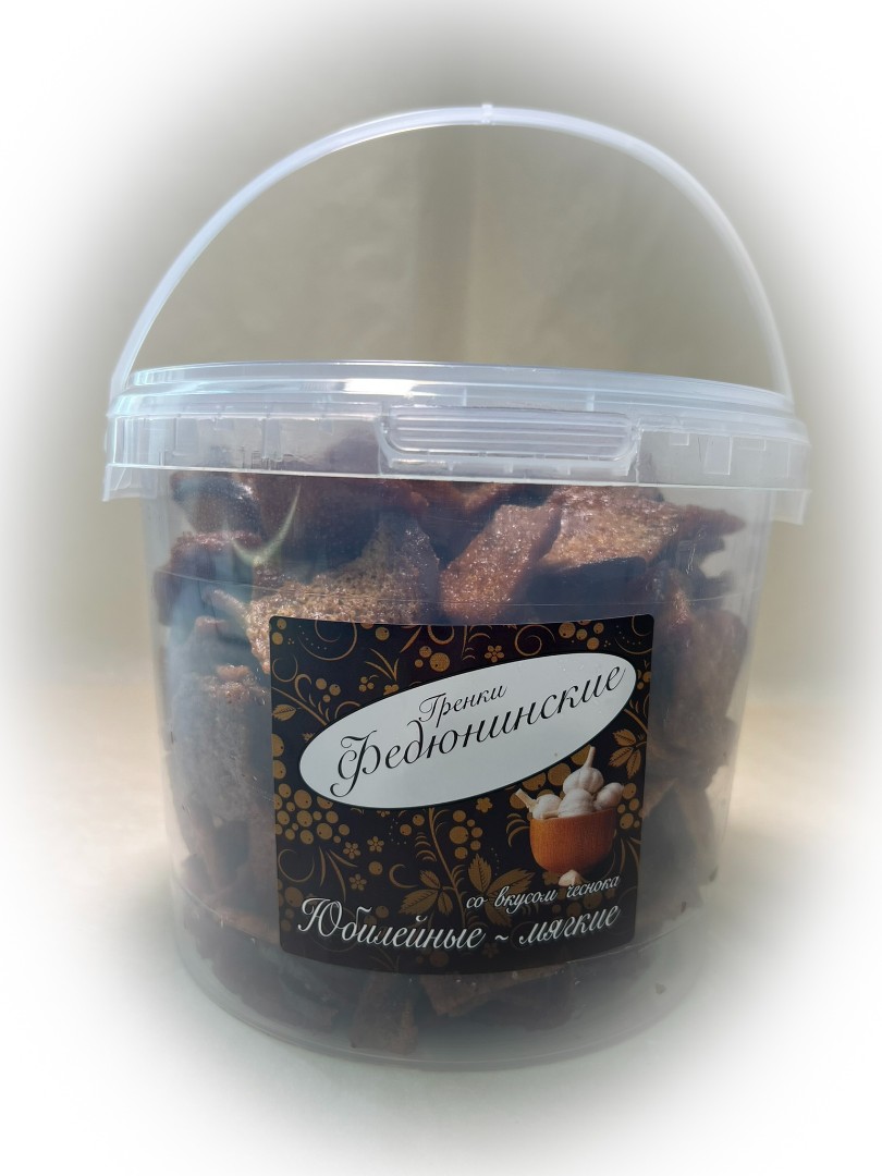 Гренки "ФЕДЮНИНСКИЕ" "Чеснок" (ведро 900 гр.) в Калуге