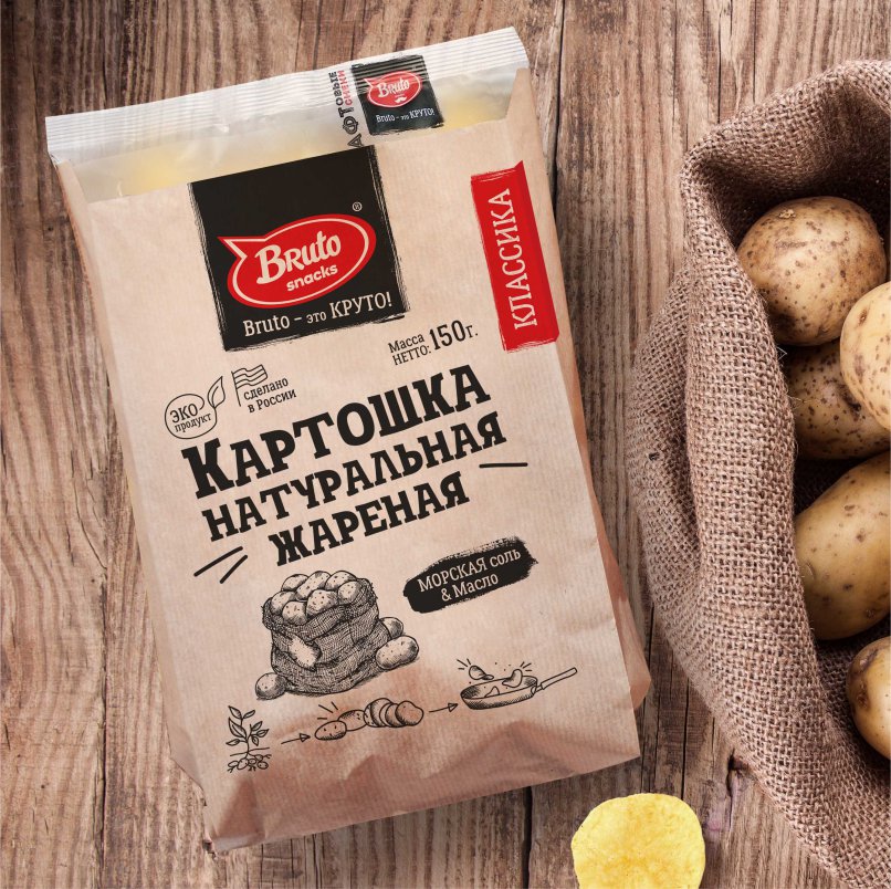 Картофель «Бруто» с солью 130 гр. в Калуге